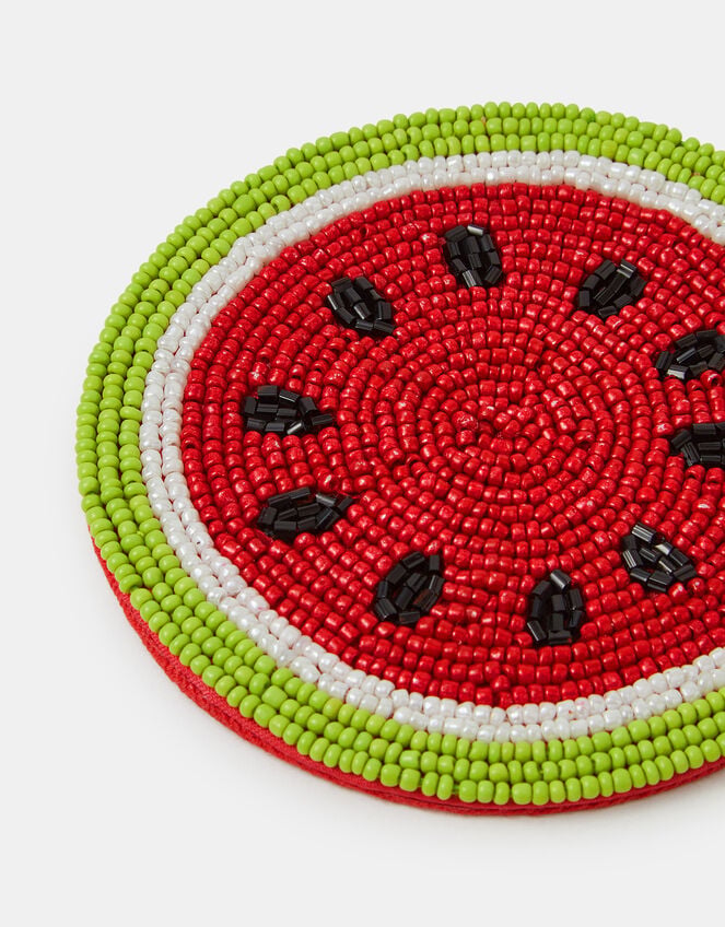 Watermelon Beaded Coaster, , large