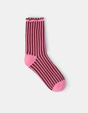 Frilly Stripe Socks, , large