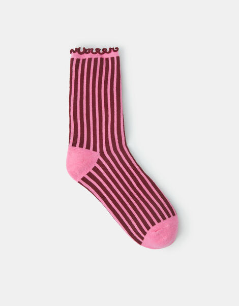 Frilly Stripe Socks, , large