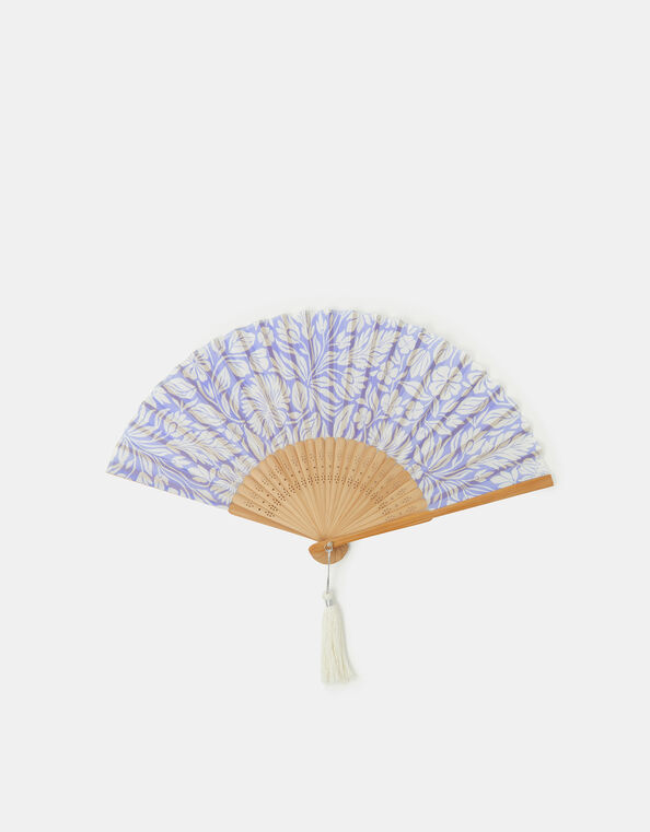 Floral Print Foldable Fan, , large