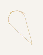 14ct Gold-Plated Arabic Initial Pendant Necklace - M (Meem), , large
