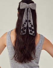 Diamante Star Bow Hair Clip, , large