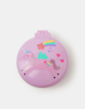 Girls Unicorn Compact Hair Brush, , large