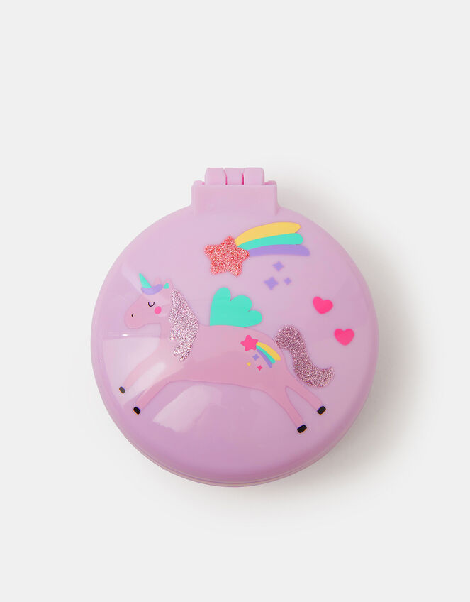 Girls Unicorn Compact Hair Brush, , large