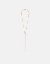 Slinky Lariat Necklace, Gold (GOLD), large