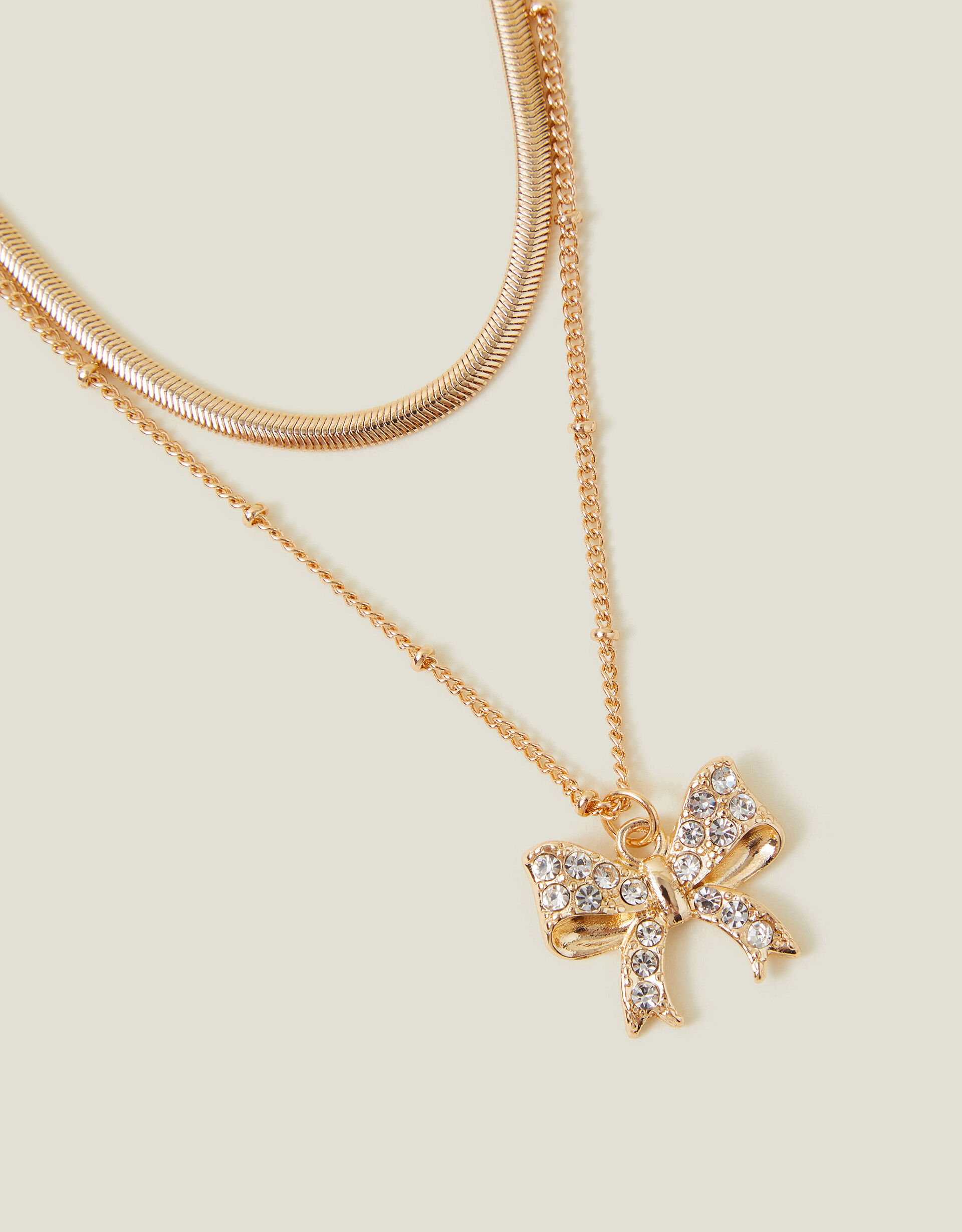 Accessorize rose gold necklace top