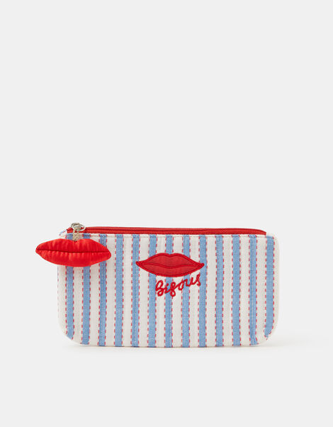 Bisous Stripe Pencil Case, , large