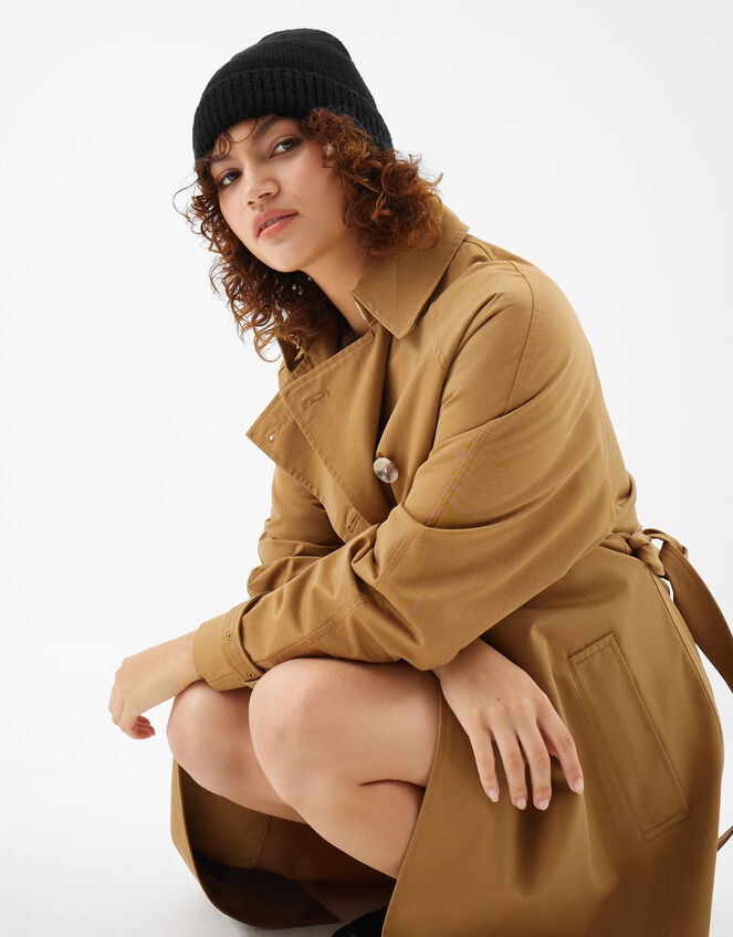 Plain Beanie Hat, Black (BLACK), large