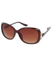 Rachel Metal Detail Wrap Sunglasses, , large