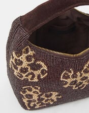 Accessorize x Good Manners Beaded Leopard Print Heart Bag, , large