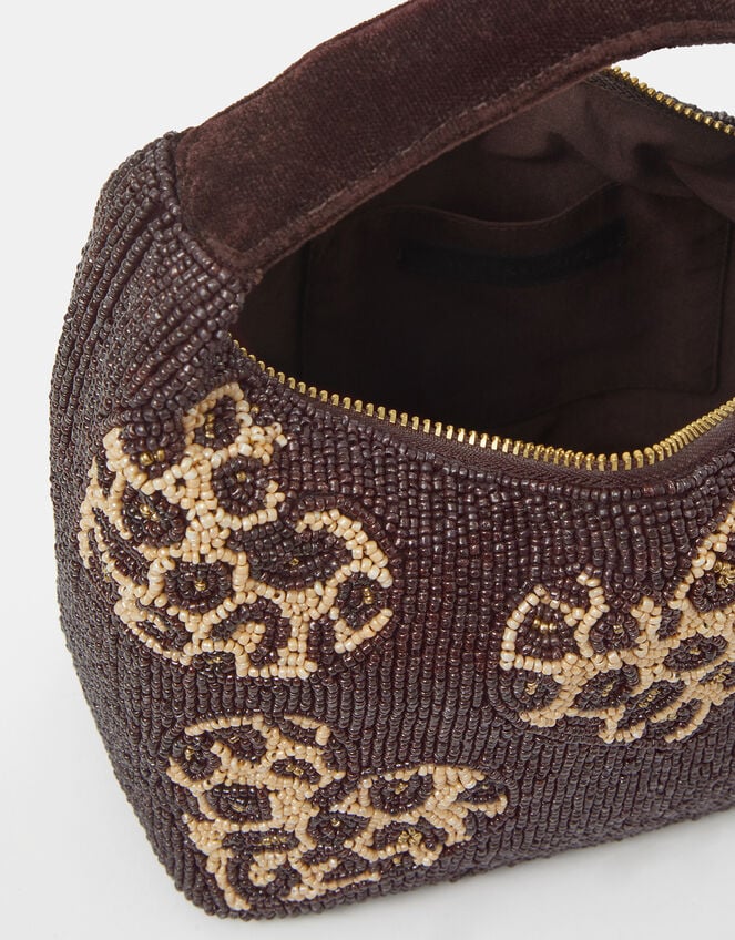 Accessorize x Good Manners Beaded Leopard Print Heart Bag, , large