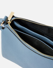 Sofia Suedette Cross-Body Bag, Blue (BLUE), large