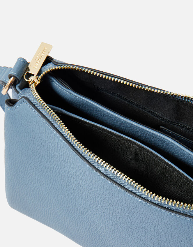 Sofia Suedette Cross-Body Bag, Blue (BLUE), large