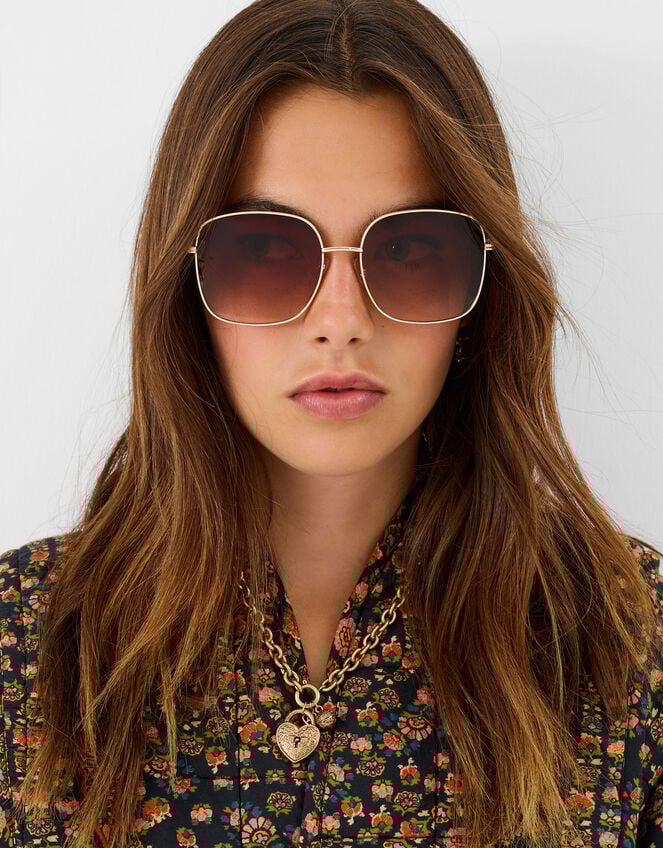 Large Square Sunglasses, , large