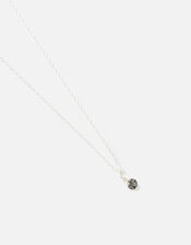 Sterling Silver Crystal Necklace, , large