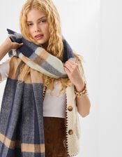 Check Blanket Scarf, , large