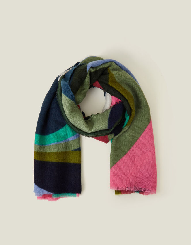 Swirl Print Blanket Scarf, , large