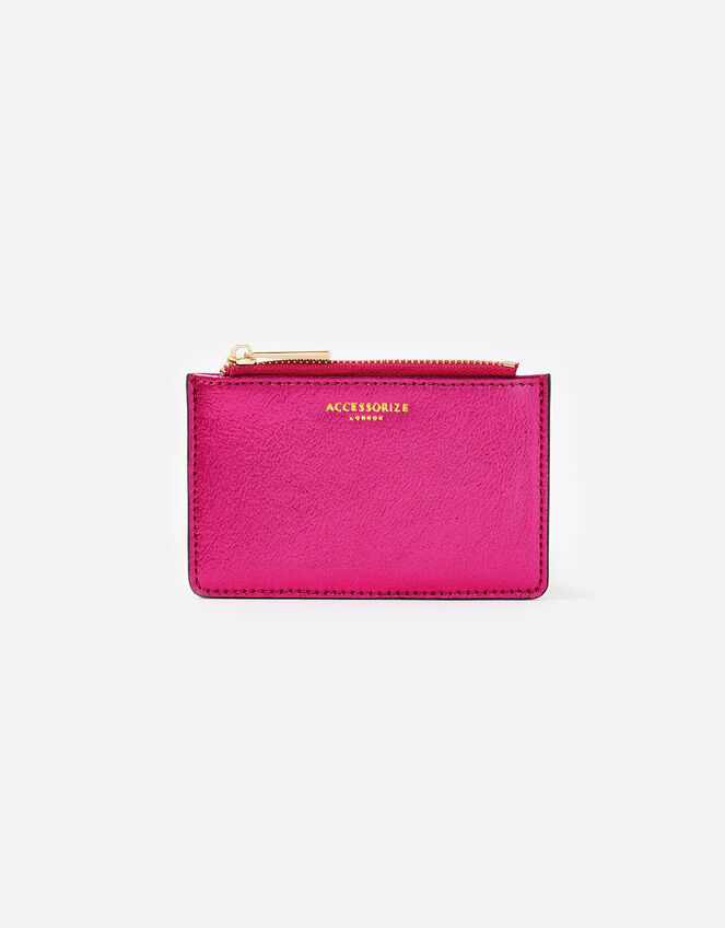 Metallic Shoreditch Card Holder, Pink (FUCHSIA), large