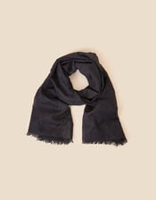 Burnout Lightweight Scarf, Black (BLACK), large