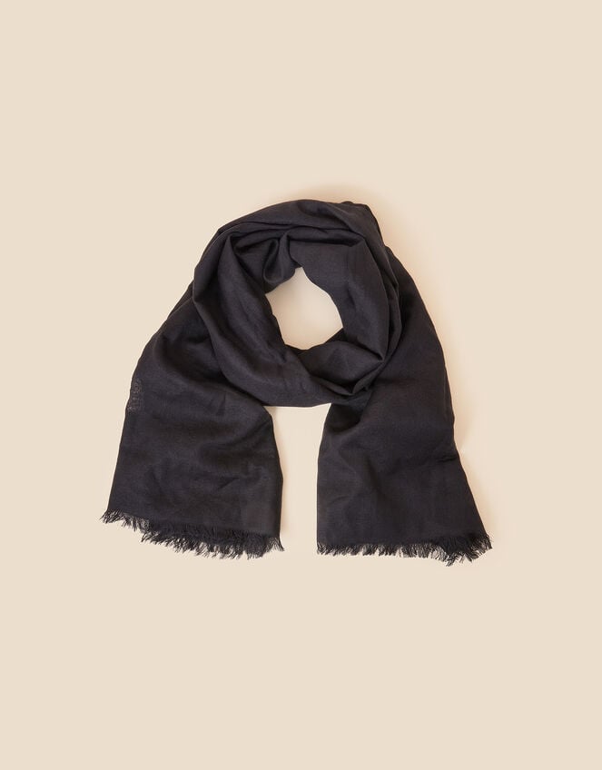 Burnout Lightweight Scarf, Black (BLACK), large
