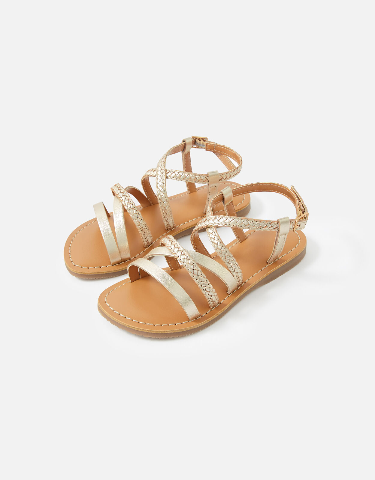 Ladies gold flat sandals uk on sale