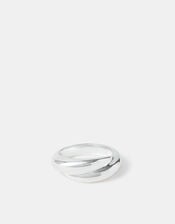 Sterling Silver-Plated Wrap Ring, Silver (ST SILVER), large