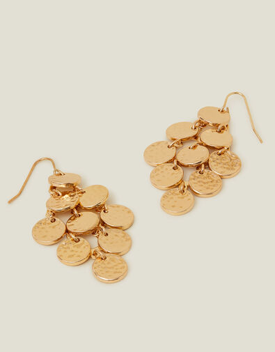 Textured Disc Statement Earrings, , large