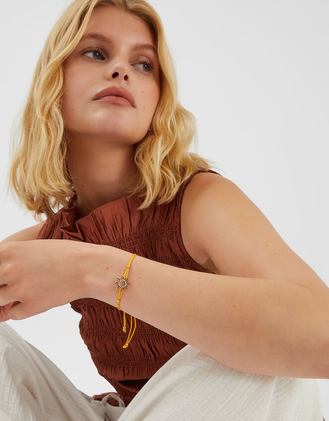 Sun Charm Cord Bracelet, , large