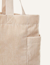 Cord Shopper Bag, Cream (CREAM), large