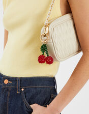 Cherry Beaded Bag Charm, , large