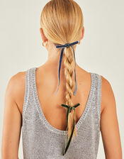 2-Pack Velvet Ribbon Bow Hair Bands, , large