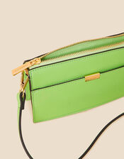 Small Zip Cross-Body Bag, Green (GREEN), large