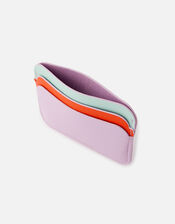 Curve Colour-Block Card Holder , Purple (LILAC), large