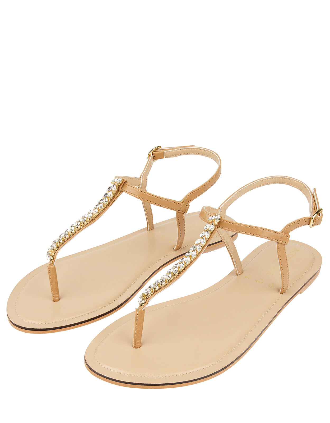 Nude t cheap strap sandals