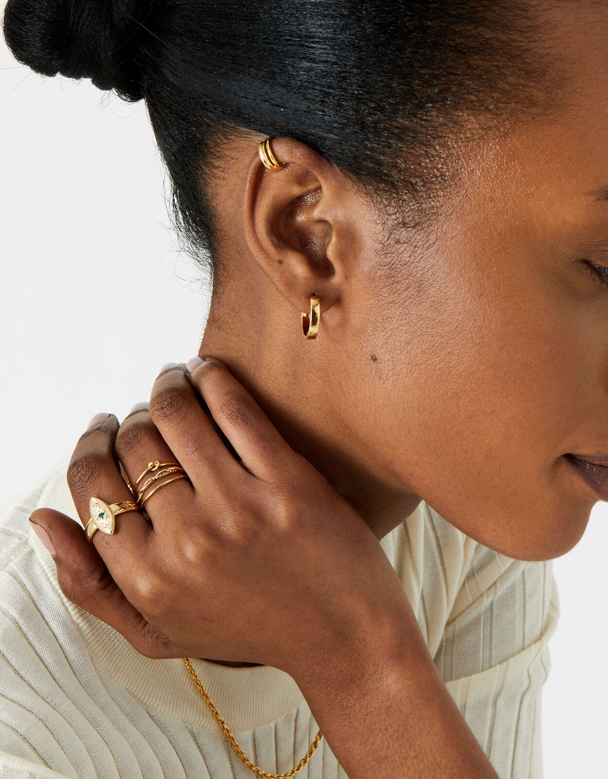 Accessorize online gold hoops
