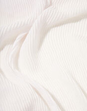 Glitter Pleat Scarf, Cream (CREAM), large