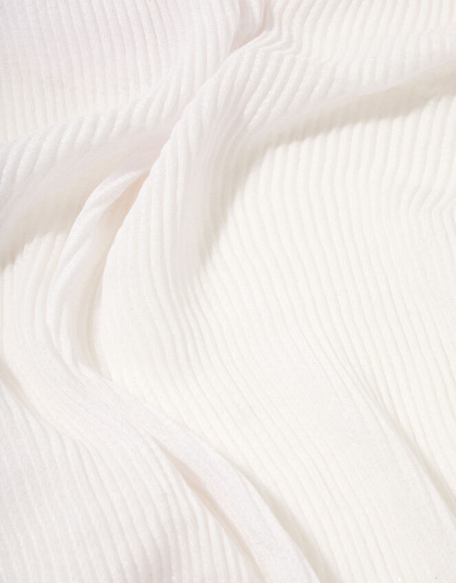 Glitter Pleat Scarf, Cream (CREAM), large