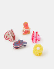5-Pack Girls Western Claw Clips, , large