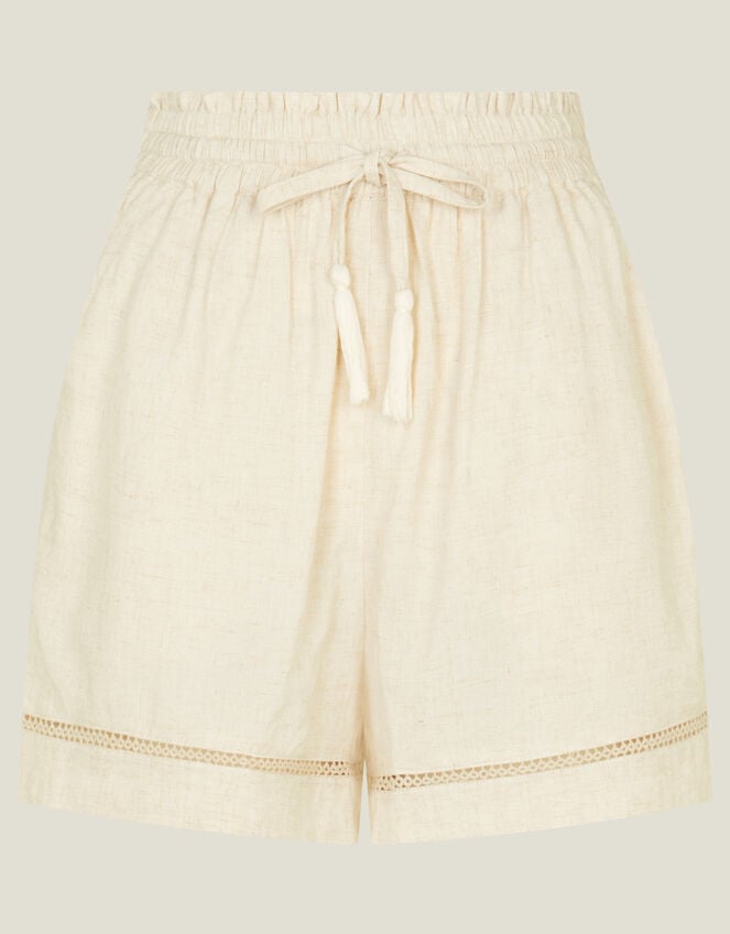High Waist Beach Shorts, Camel (BEIGE), large