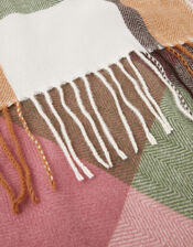 Check Print Blanket Scarf, , large