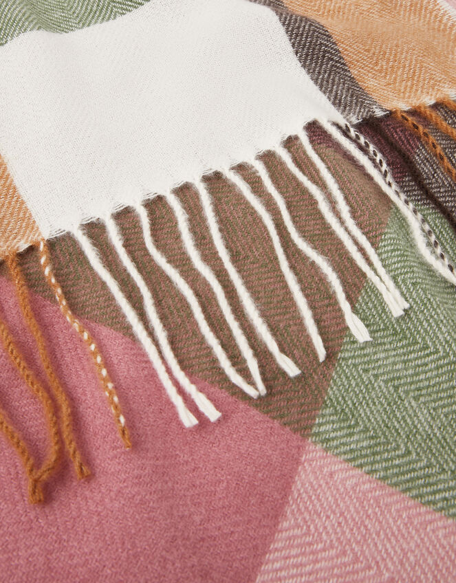 Check Print Blanket Scarf, , large