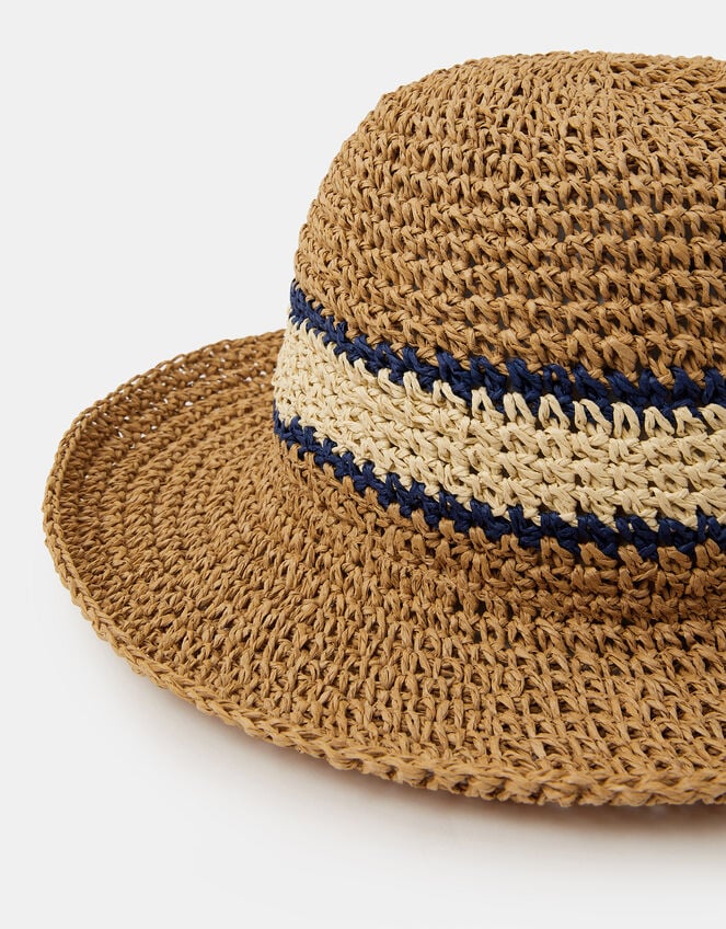 Varsity Stripe Woven Bucket Hat, , large