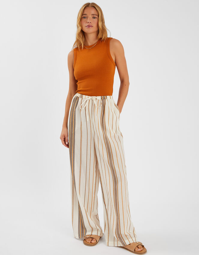 Stripe Wide Leg Trousers, Multi (MULTI), large
