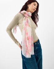 Lightweight Floral Print Scarf, , large