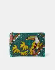 Toucan Embellished Clutch Bag, , large