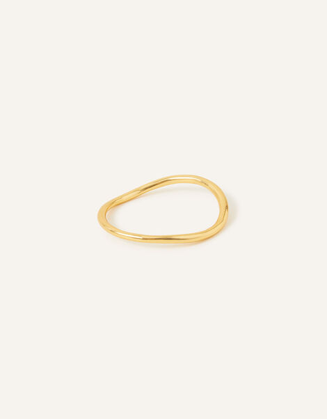 14ct Gold-Plated Irregular Bangle , , large
