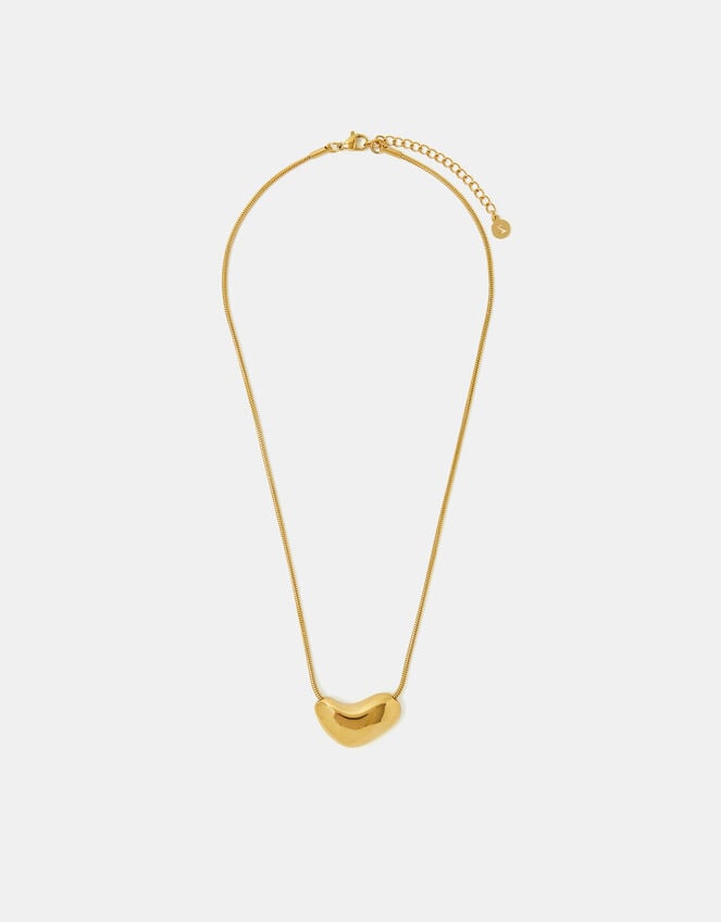 Stainless Steel Molten Pendant Necklace, , large