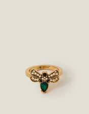 Gemstone Bee Ring, Green (GREEN), large