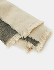 Wells Antibacterial Two-Tone Blanket Scarf Camel and Grey, Multi (PASTEL-MULTI), large
