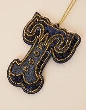 Embroidered T Initial Decoration, , large
